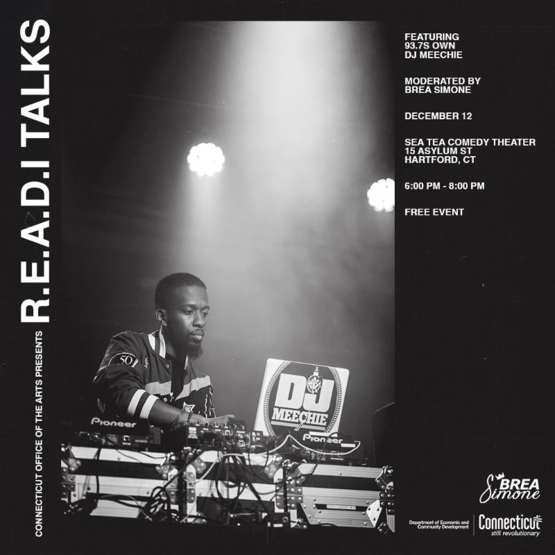 Flyer for READI Talk with DJ Meechie