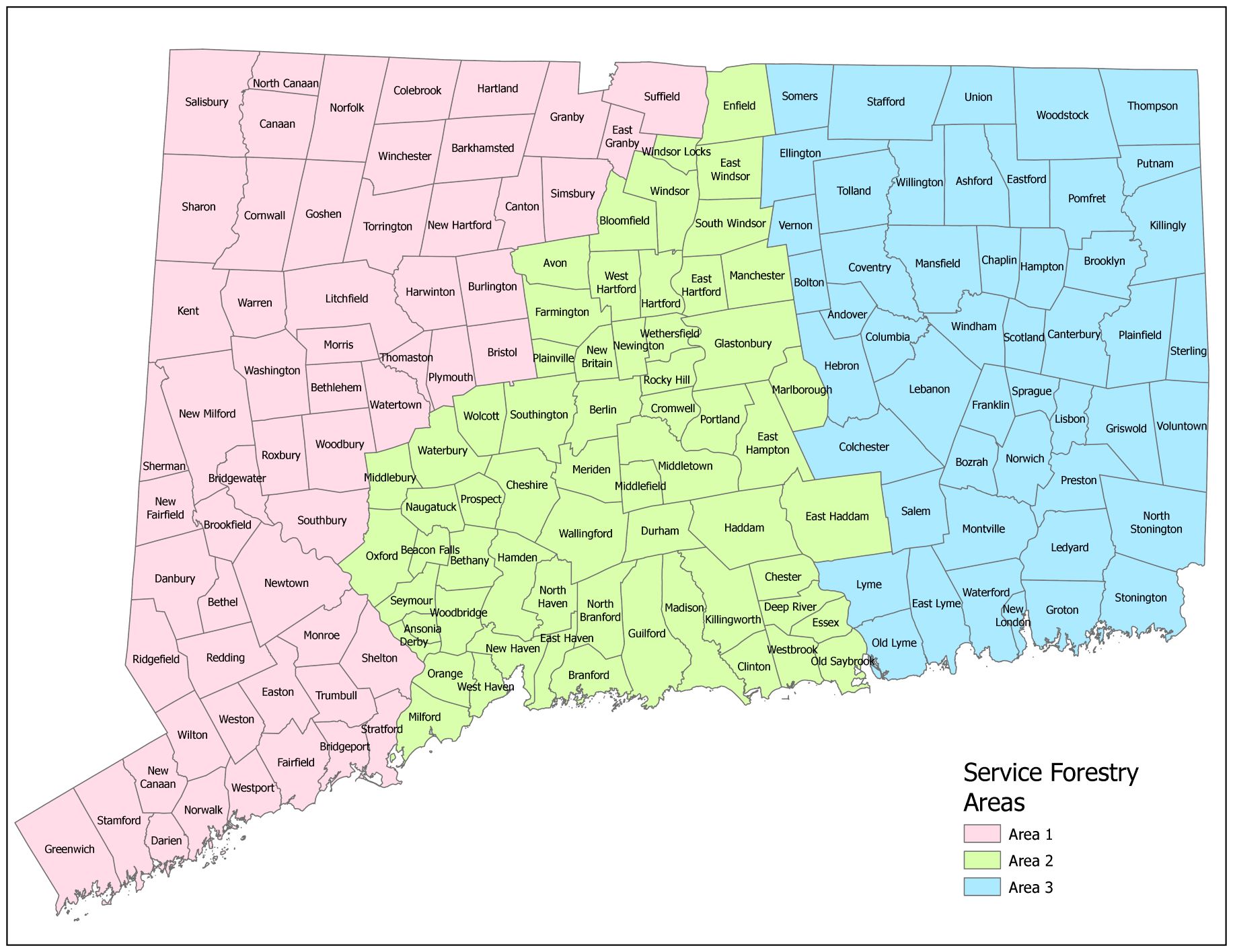 Service Forestry Area Map
