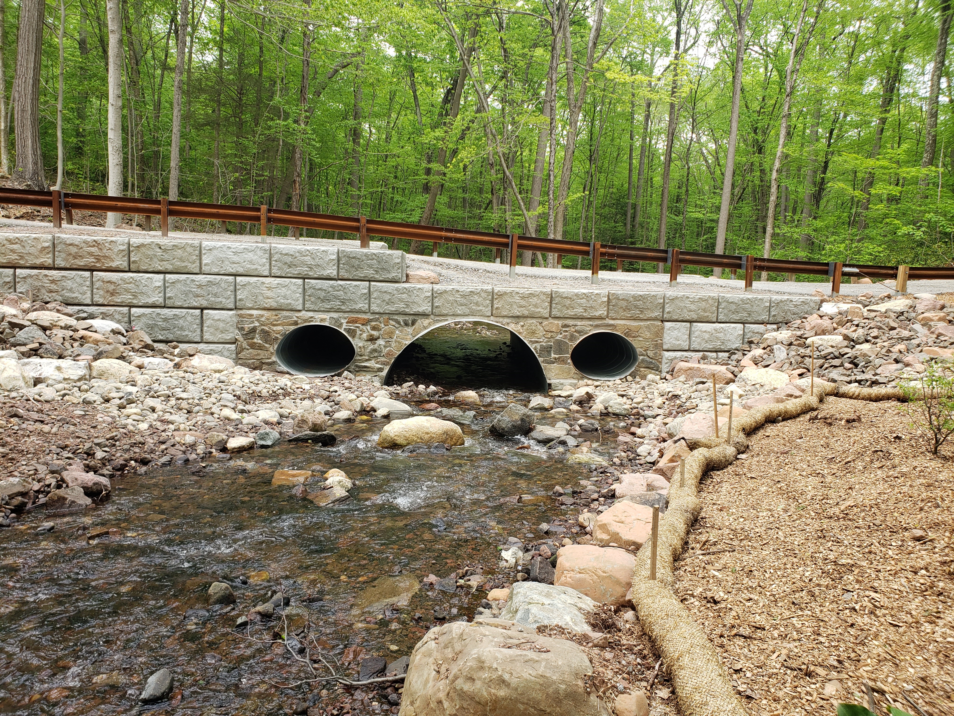 Repaired Culvert in Brooksvale Stream, Naugatuck State Forest 