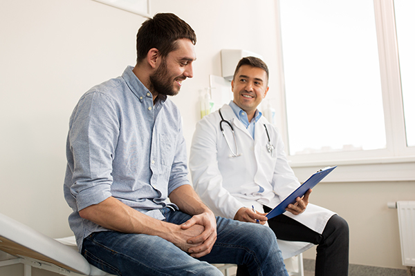 Doctor and patient in clinic