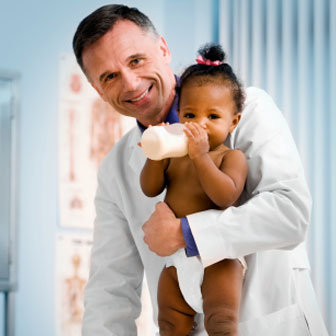 Doctor with baby